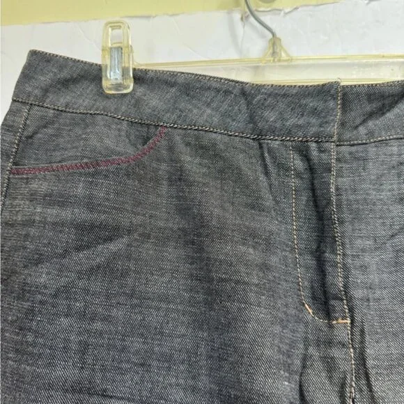 Kenneth Cole Vintage Y2K Embroidered Slit Flare Straight Leg Jean Pant Pocket 10 - Picture 7 of 16